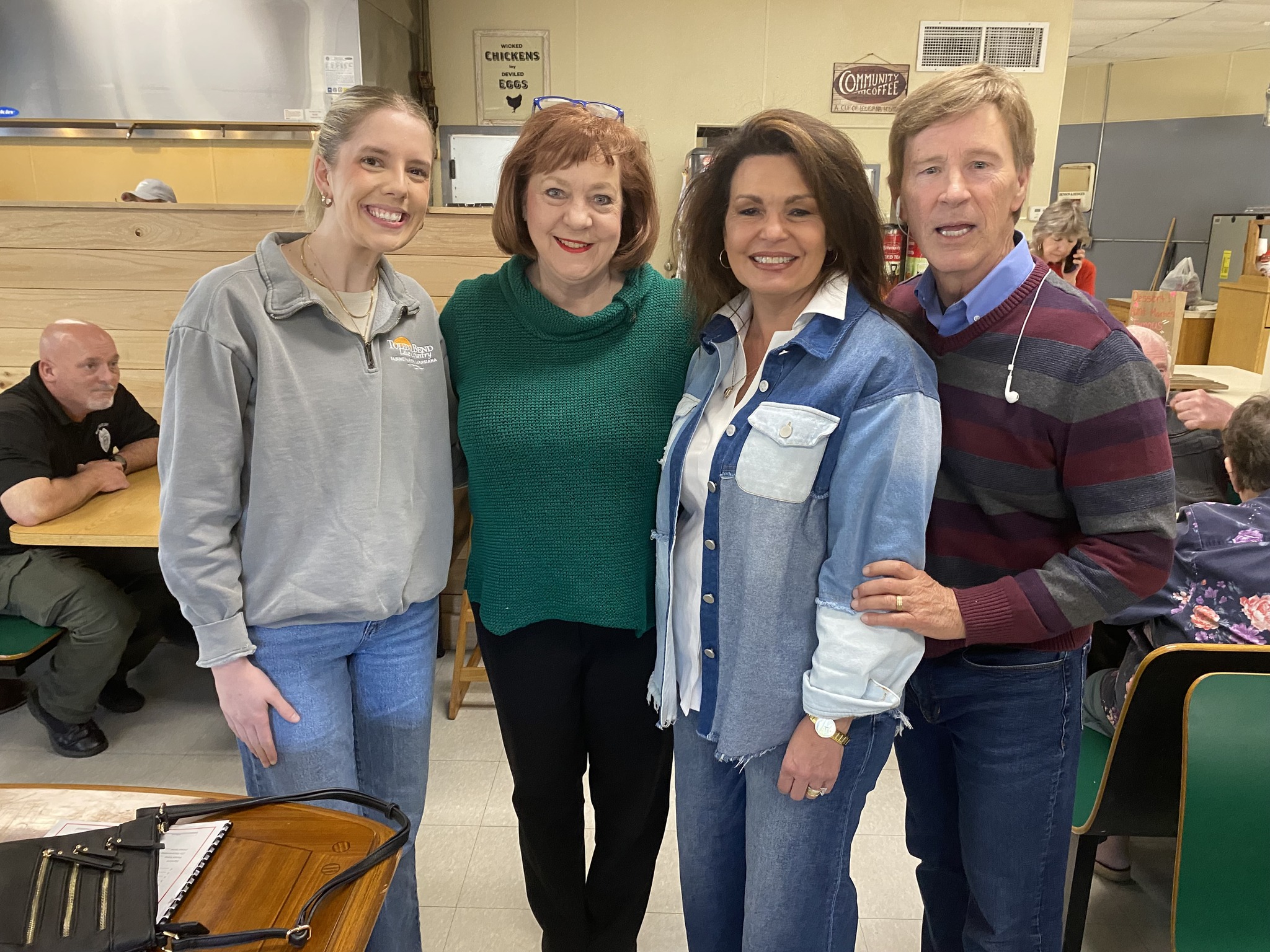 KTBS Community Caravan host Rick Rowe with Toledo Bend Lake Country 