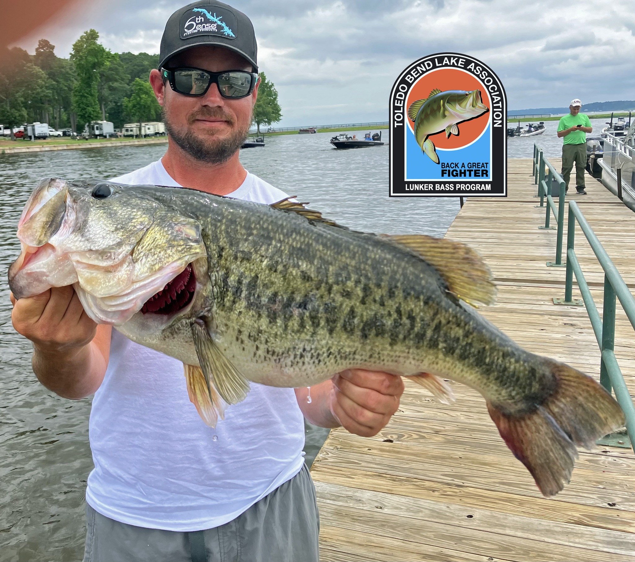 Ryan Wilkerson and his Lunker Bass catch