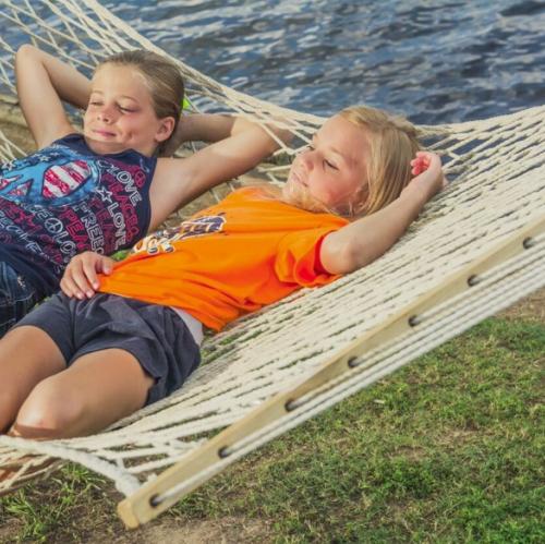 Kids in a hammock