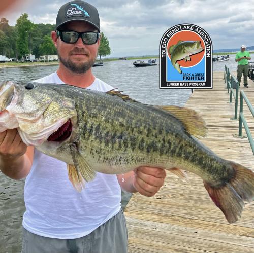 Ryan Wilkerson and his Lunker Bass catch
